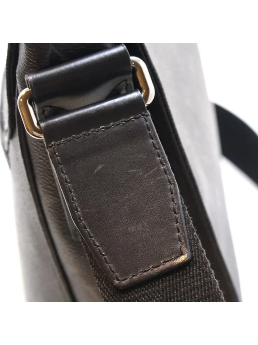 Louis Vuitton District MM Shoulder Bag Monogram Eclipse Gray Silver